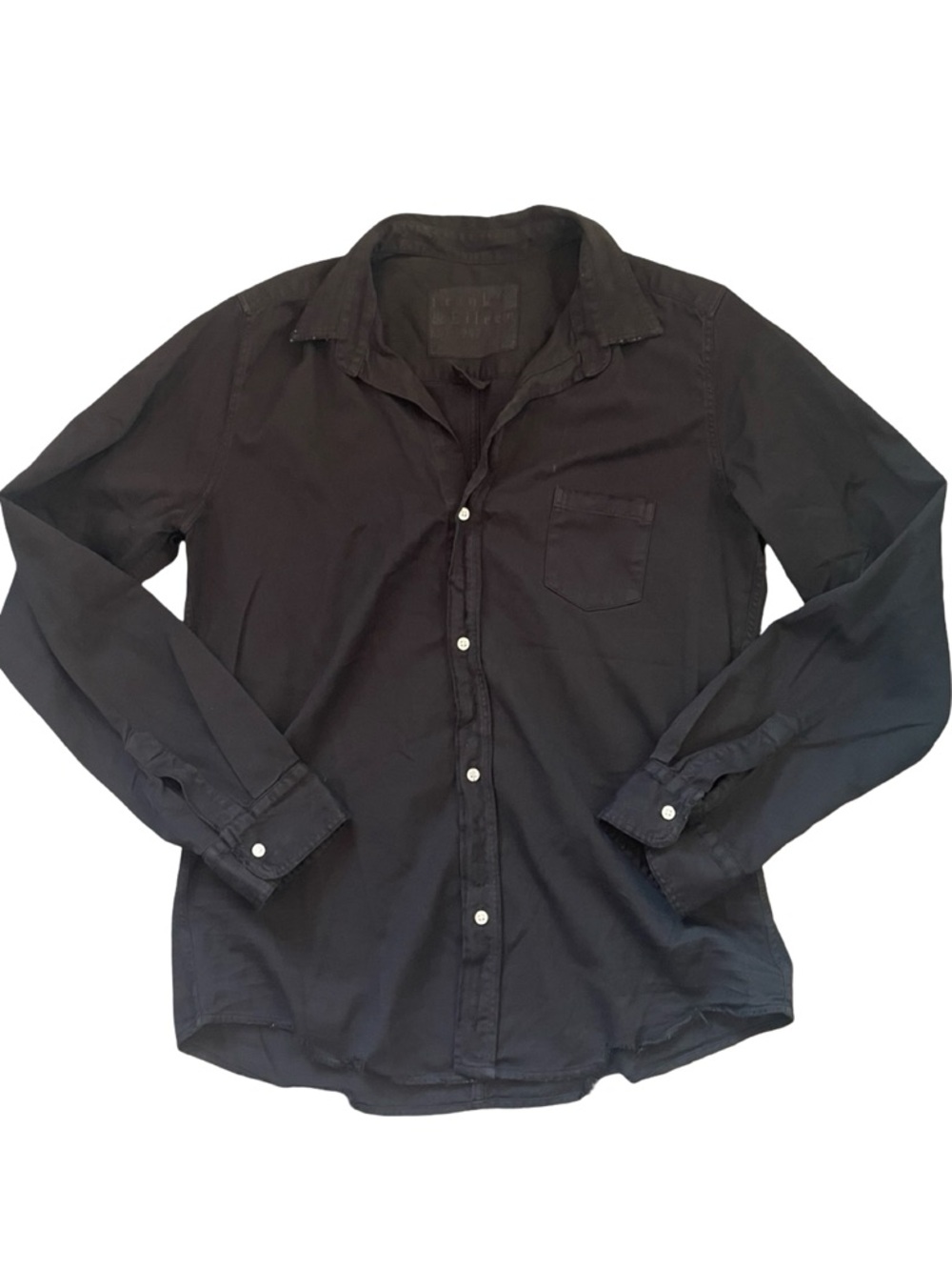 Frank & Eileen Eileen Shirt XL Black Relaxed Button Up Cotton - Picture 10 of 15
